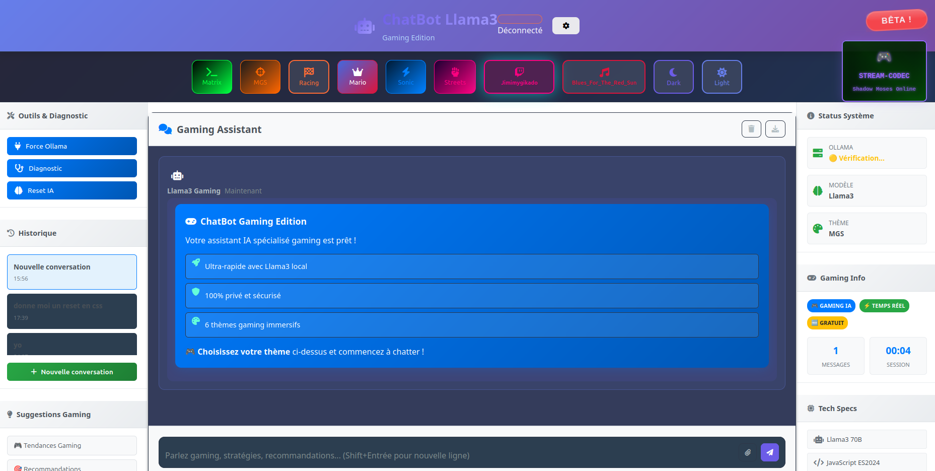 ChatBot Llama3 - IA locale