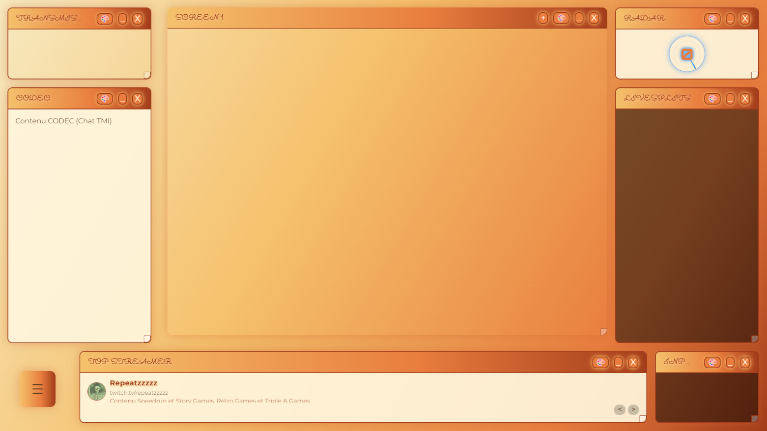 StreamOS - Thème Orange