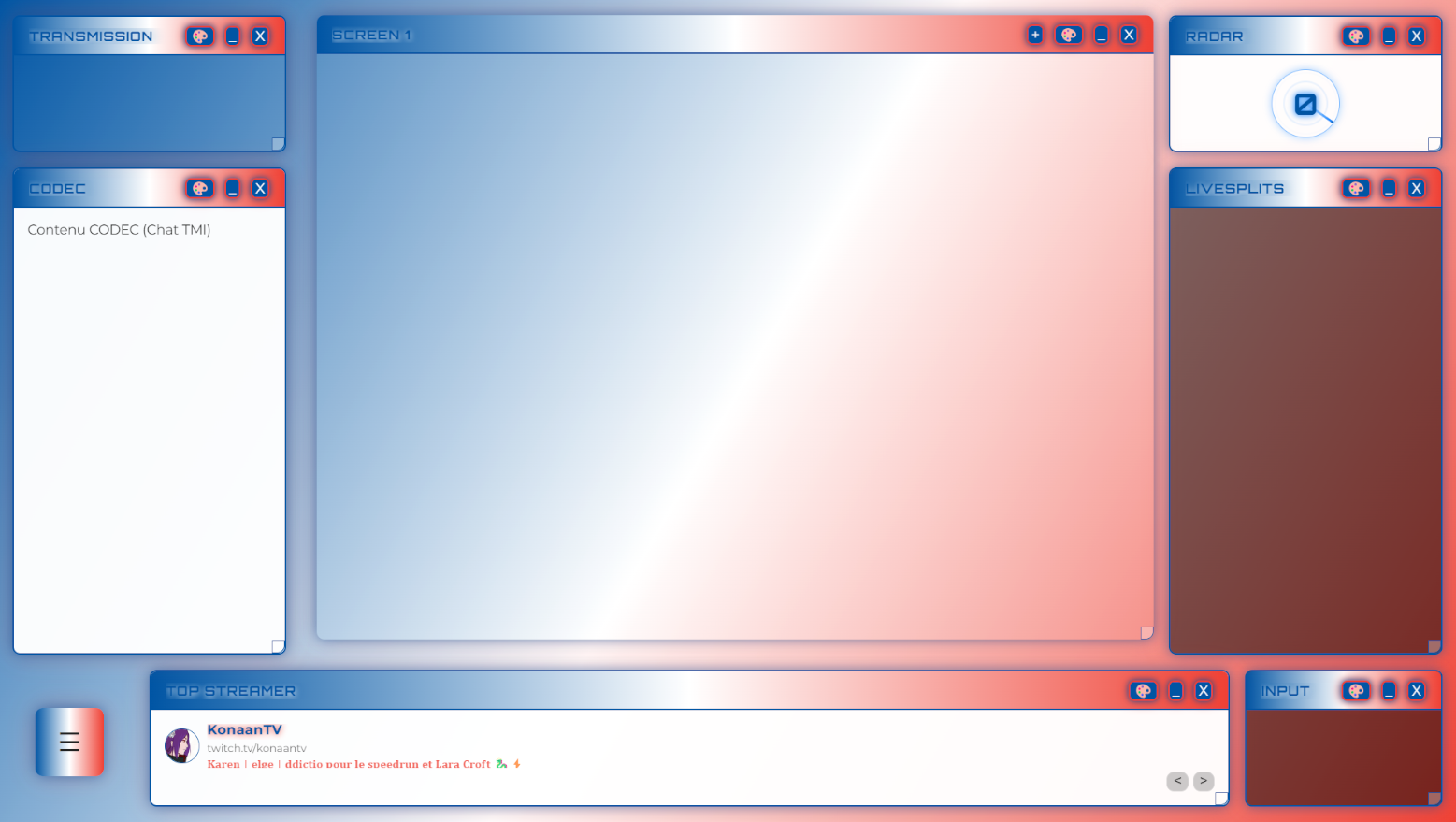 StreamOS - Thème Bleu